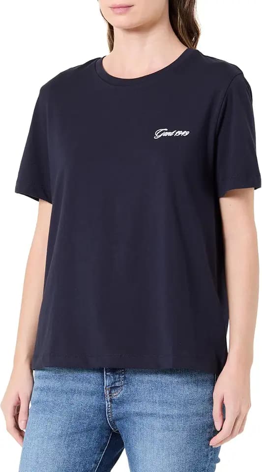 GANT Damen Reg Cotton Script Ss T-Shirt