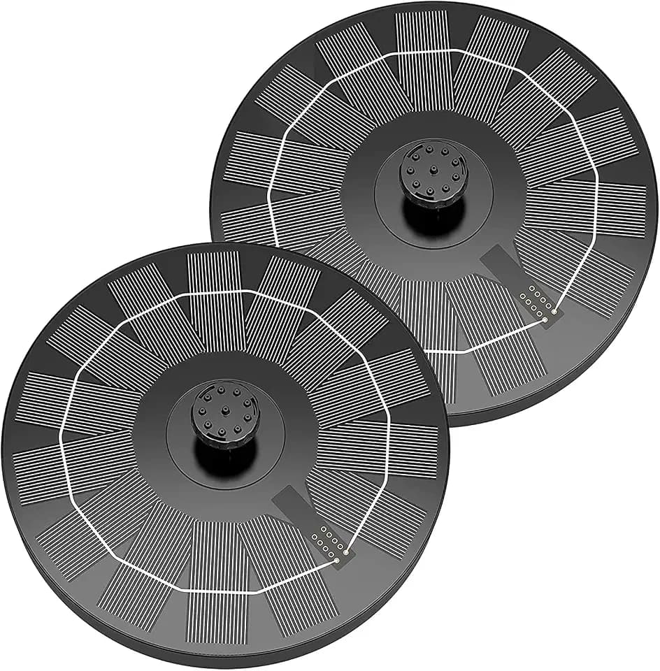 AISITIN 2.5W Solar Fountain for Bird Bath with 6 Nozzles, 2 Pack