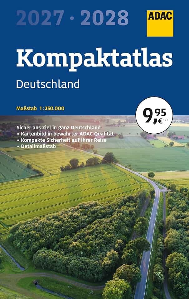 ADAC Kompaktatlas 2027/2028 Deutschland 1:250.000: Straßenatlas und Autoatlas (ADAC Atlas)