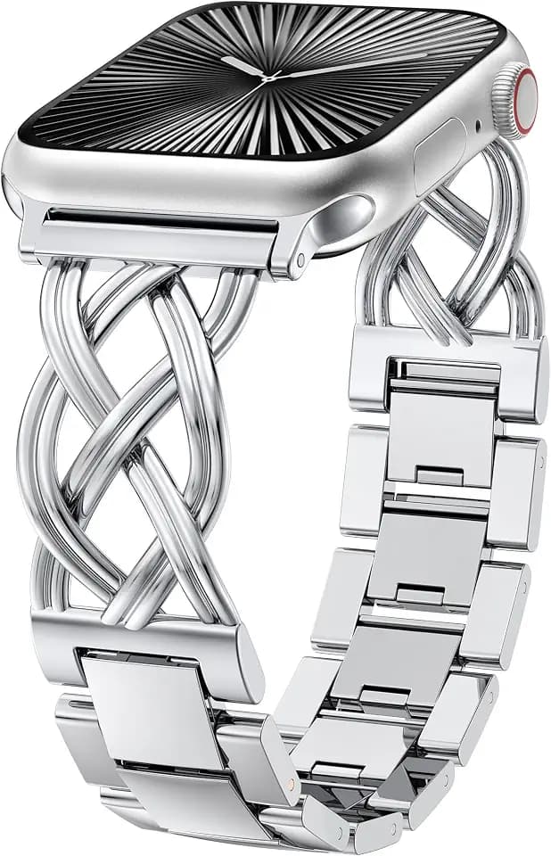 TOYOUTHS Dressy Bracelet Compatible with Apple Watch Bands 38/40/41/42/44/45/46/49mm Women, Celtic Stainless Steel Metal Fancy Nice Pretty Strap for iWatch Series 11 10 9 8 7 6 5 4 Ultra/SE 3 2 1