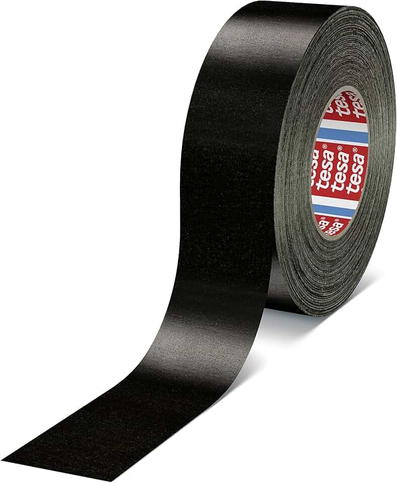 Tesa T46511250S Klebeband 4651 Premium, 50 m x 12 mm, Schwarz