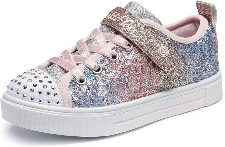 Skechers Kids Girls Twinkle Sparks-Sequin Flash Sneaker