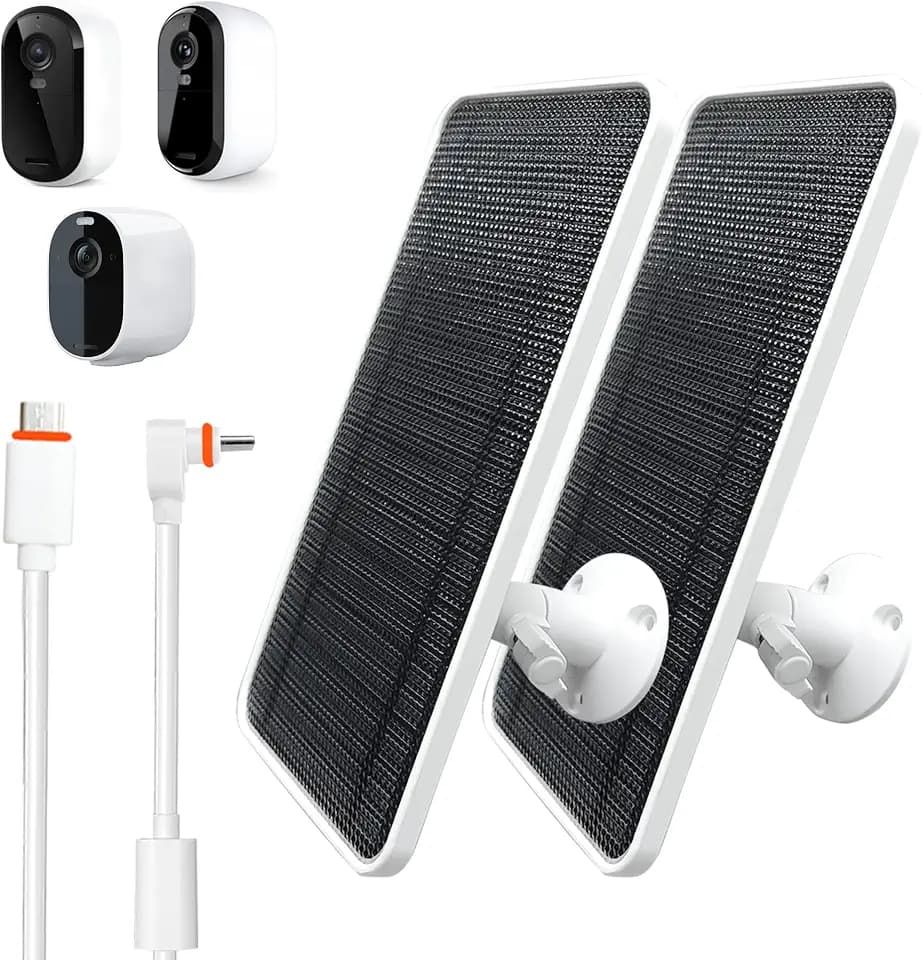 Solar Panel for Arlo Essential 1st-3rd Gen & Pro 2K 6th Gen, 2 Pack