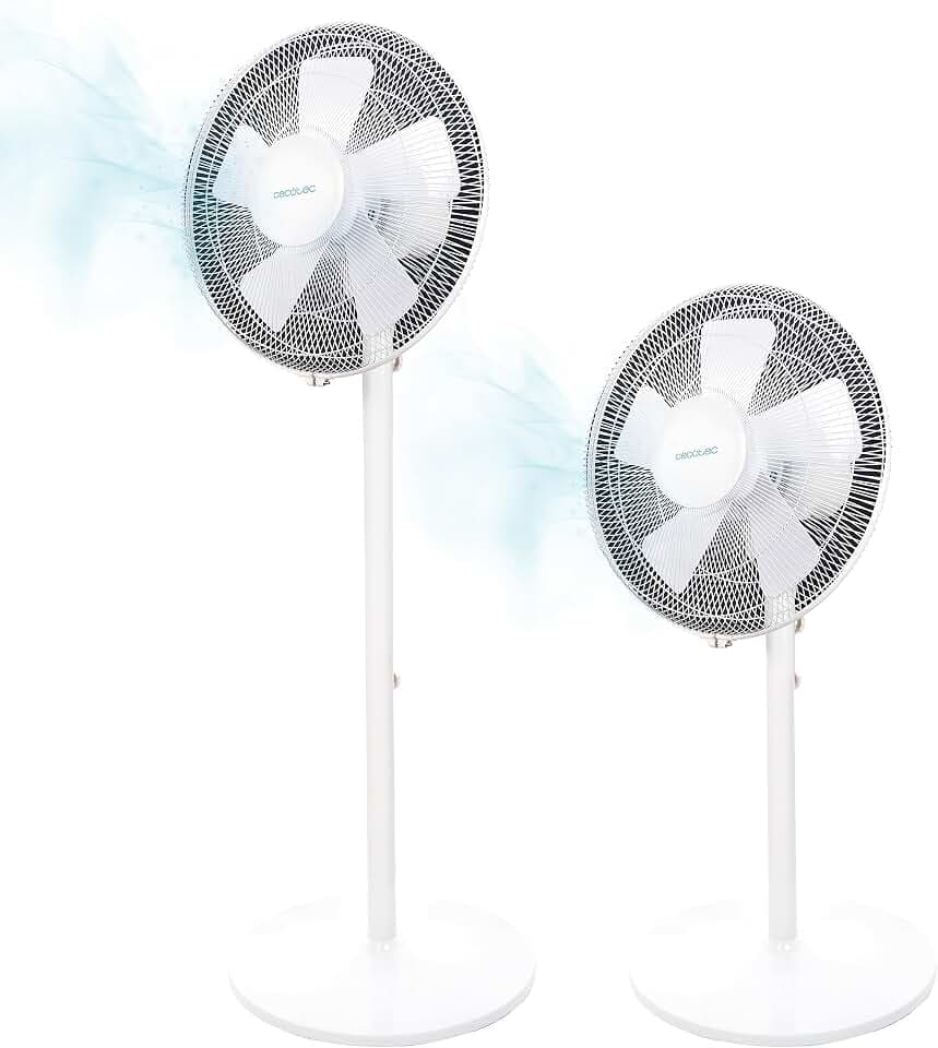 Cecotec Standventilator EnergySilence 535 2in1, 40 W | 2-in-1: als Stand- und Tischventilator nutzbar, 40 cm mit 5 Flügeln, 3 Geschwindigkeiten, 75° Oszillation, kompakt