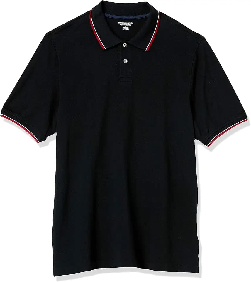 Amazon Essentials Men's Regular-Fit Cotton Pique Polo Shirt, Short Sleeve (Available in Big & Tall)
