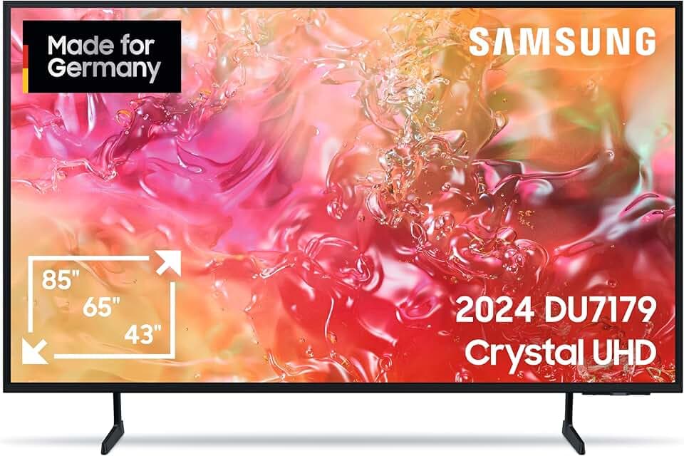 Samsung Crystal UHD DU7179 55 Zoll (138 cm), PurColor, Upscaling, Gaming Hub, Tizen OS, Smart TV, Alexa, 3D Surround Sound & Q-Symphony, 2024