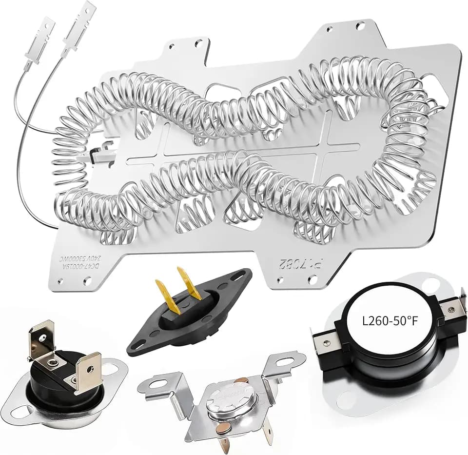 【Upgraded】DC47-00019A Dryer Heating Element for Samsung DVE50R5200W/A3 DV45H7000EW/A2 DV40J3000EW/A2 DVE50M7450W/A3 DV42H5000EW/A3 DV42H5200EW/A3 DVE50R5400V/A3 DV48H7400EW/A2 DV42H5200EP/A3