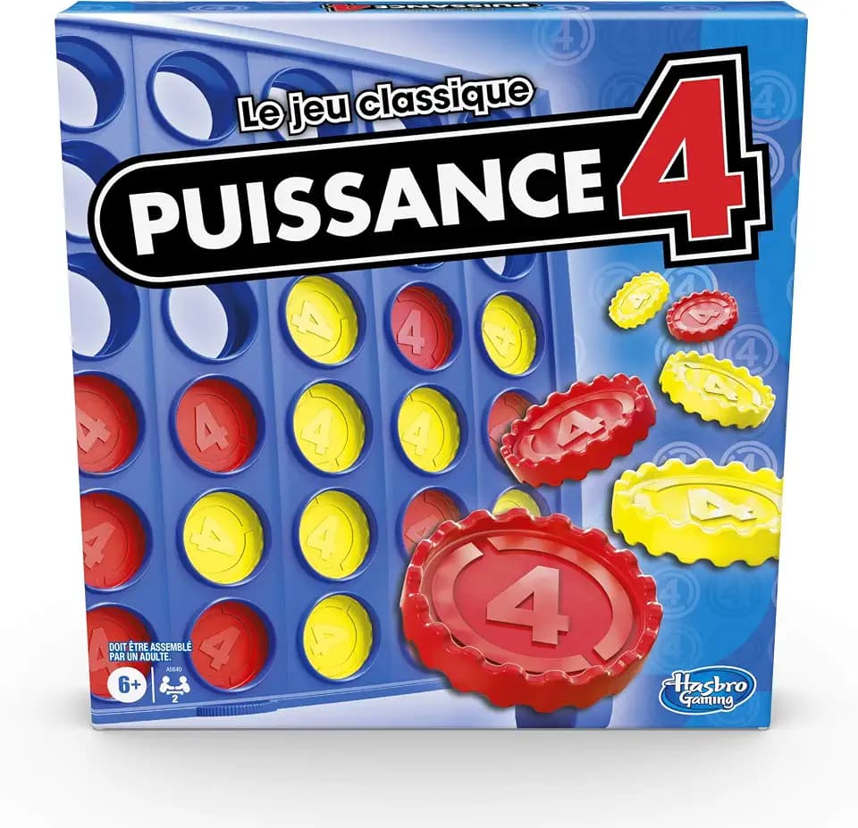 Power 4, Brettspiel und Brettspiel für Kinder, Strategie für 2 Spieler, richtet 4 Spieler, für Kinder ab 6 Jahren, Red and Yellow