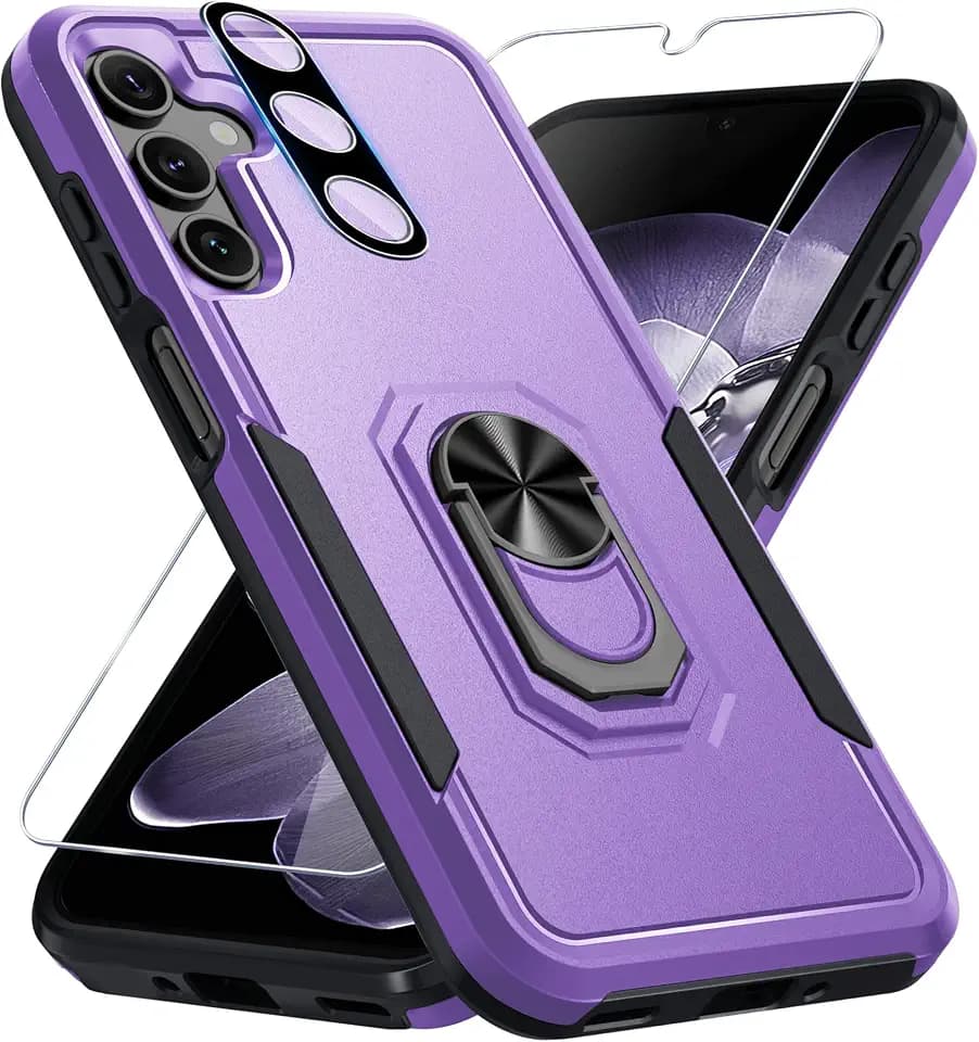 Designed for Samsung Galaxy A16 5G Case Built in Metal Ring Holder