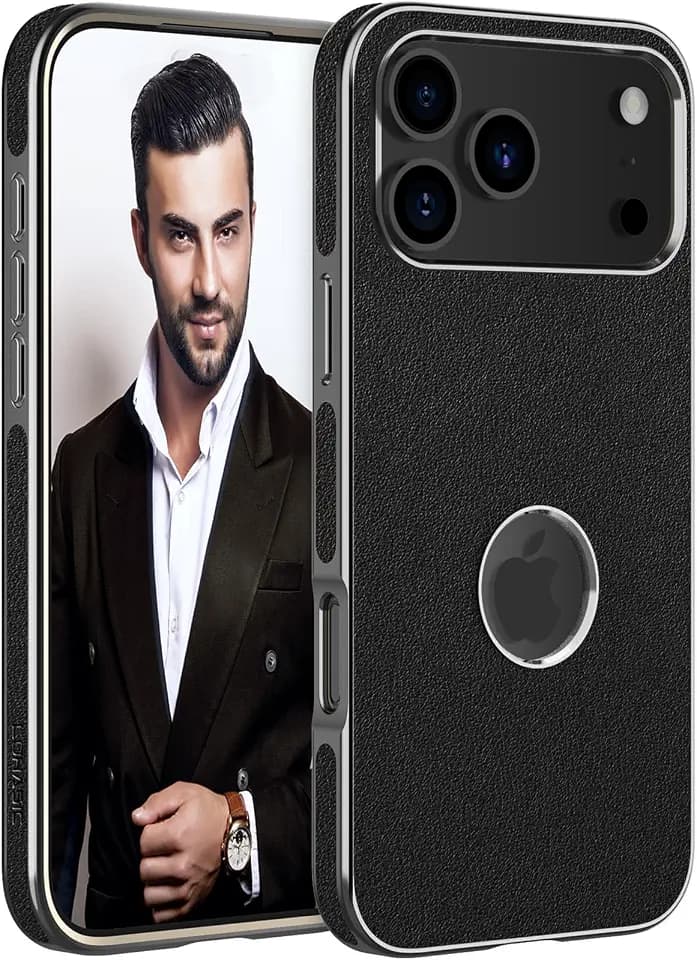 LOHASIC Leather Case for iPhone 17 Pro Max 6.9", Sleek Logo Visible Design