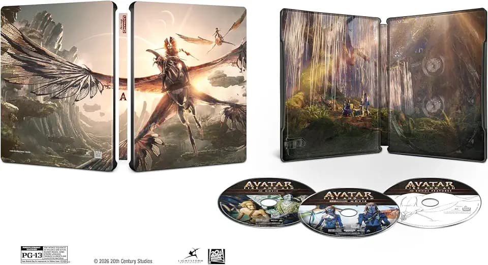 Avatar: Fire And Ash (3 Disc) - 4K UHD/BD Combo + Bonus Disc + Digital + Steelbook
