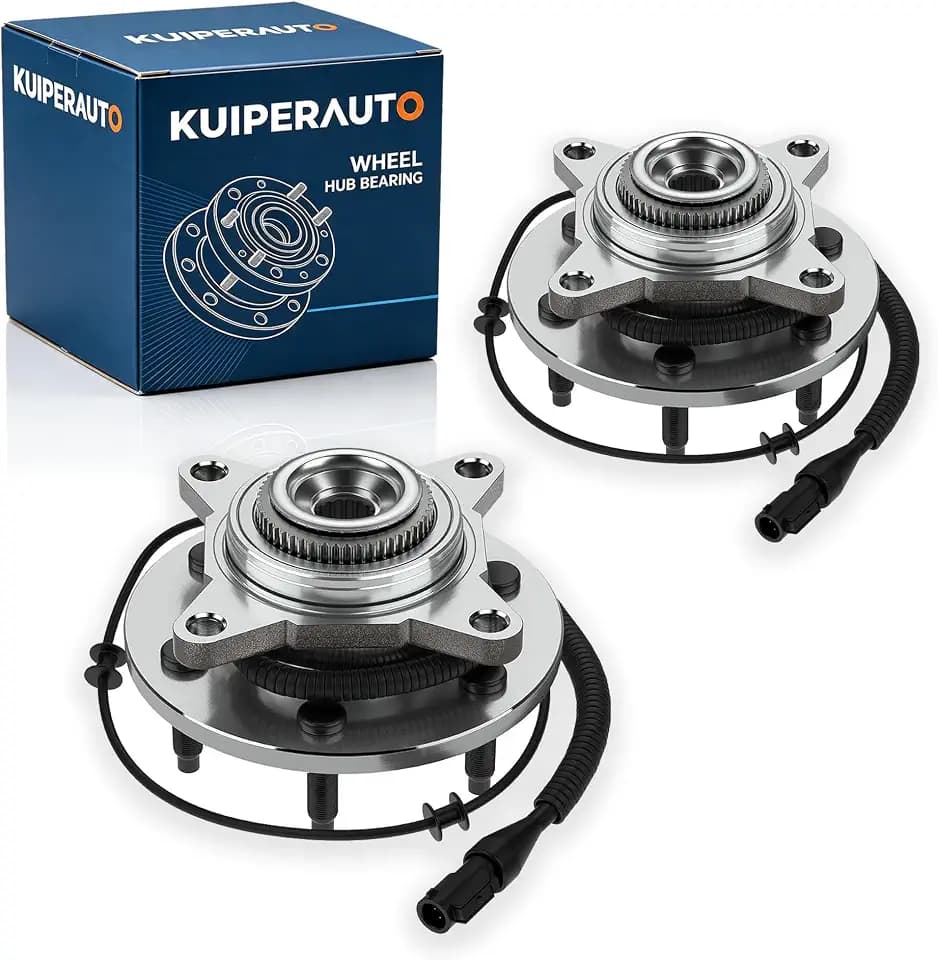 KUIPERAUTO 515079 4WD Only Pair Front Wheel Hub Bearing Assembly Compatible for 2005-2008 Ford F-150 Compatible for 2006-2008 Lincoln Mark LT 6 Lug w/ABS