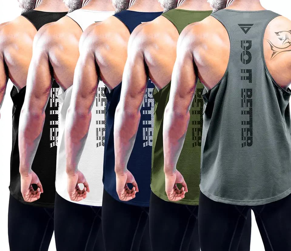 Boyzn 1 or 3er Pack Tank Top Herren, Sommer Ärmelloses T-Shirts Atmungsaktive Muskelshirts Achselshirts, Fitnessstudio Workout Tank Top Sport Unterhemd Gym Bodybuilding Sleeveless T Shirt für Laufen