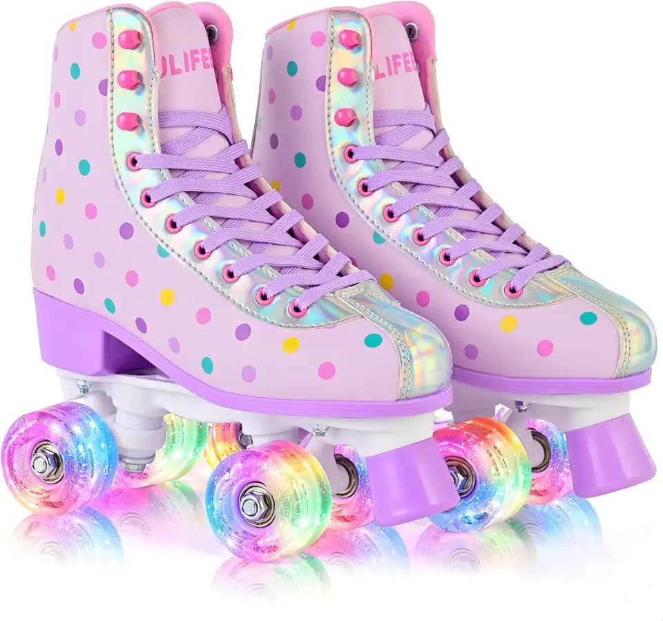 SULIFEEL Roller Skates for Girls and Women with Light up Wheels