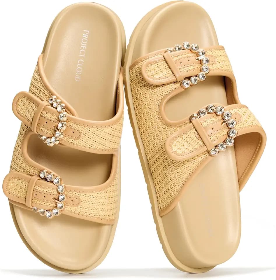 Trendy Adjustable Sandals For Women Slides for Womens With Soft Insole