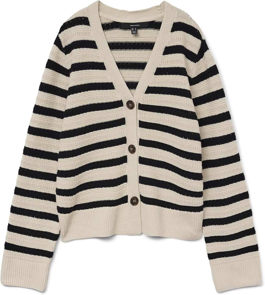 VERO MODA Damen Vmcalla Ls V-Neck Cardigan Noos