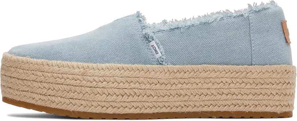TOMS Women's Valencia Platform Espadrille, Textile Upper, CloudBound Insole