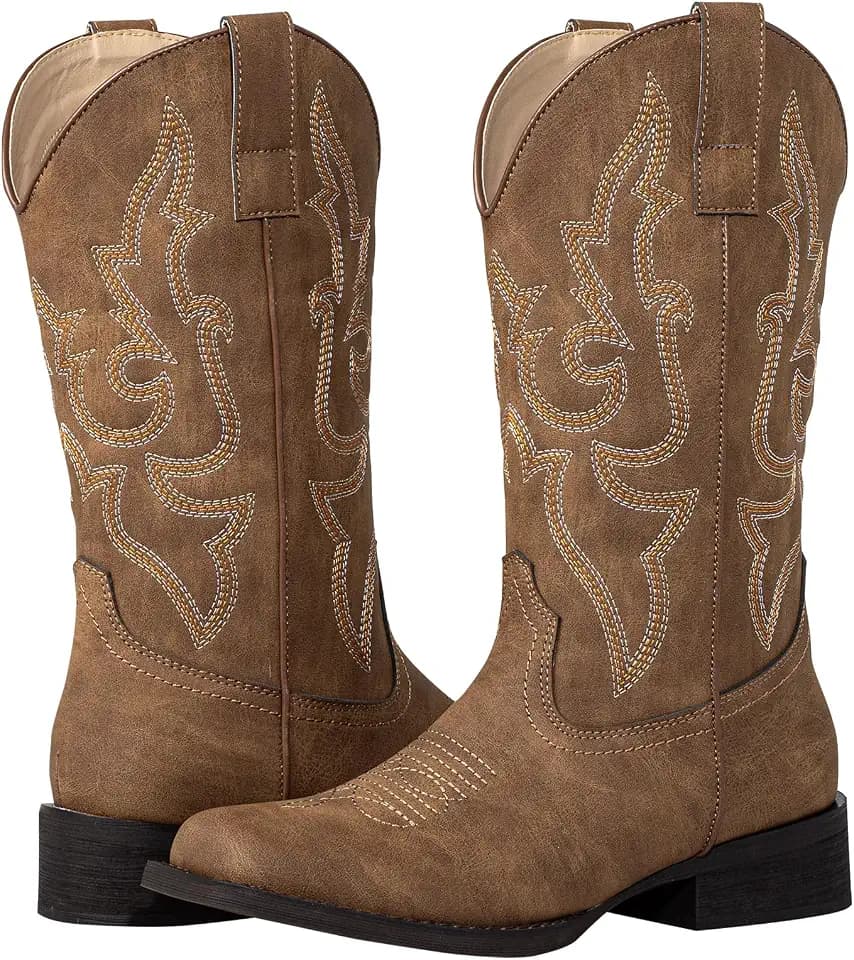 SheSole Ladies Cowboy Boots for Women Square Toe