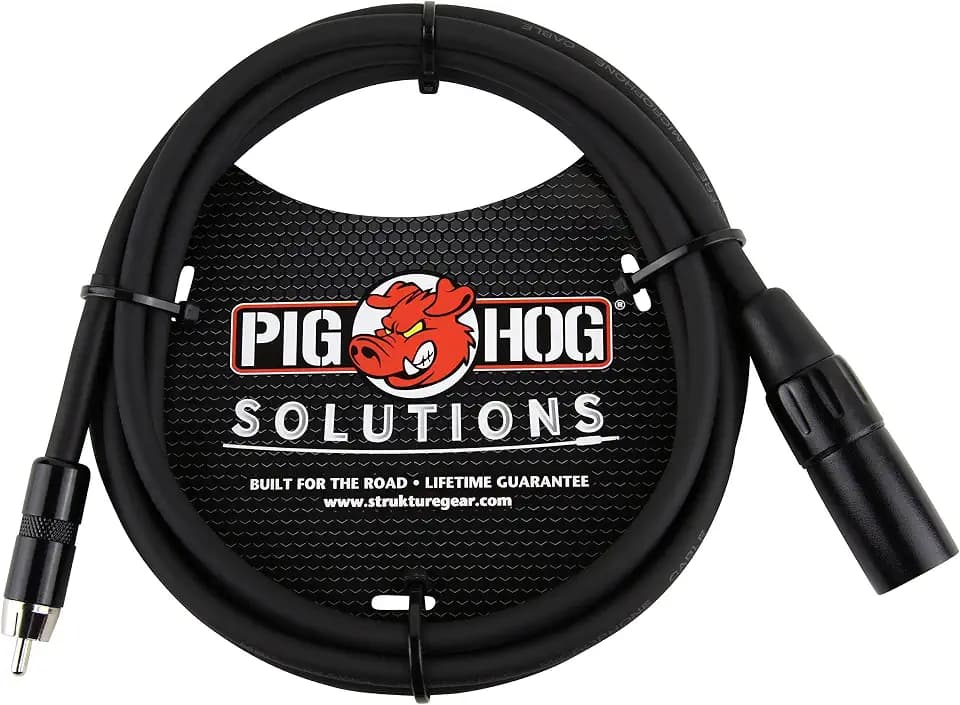 Pig Hog PX-XMR06 XLR to RCA Adaptor Cable, 6 Feet