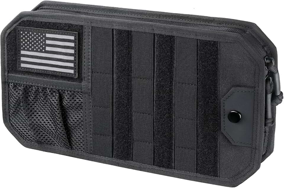 LIVANS Tactical Car Sun Visor Organizer, Fit Cars Trucks SUV Jeeps Patrols