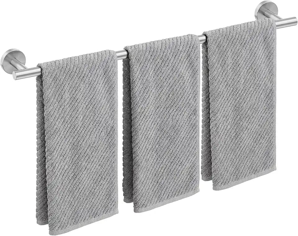 Brushed Nickel Towel Bar, 30 Inch Towel Rack for Bathroom Wall-Mounted