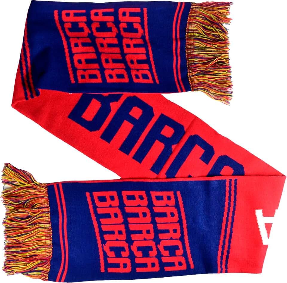 Hy-Pro Offizieller FC Barcelona Fanartikel Schal - HD-Jacquard Fanschal mit ikonischem Vereinslogo