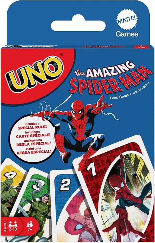 Mattel Games UNO The Amazing Spider-Man Kartenspiel, ab 7 Jahren, 2-10 Spieler