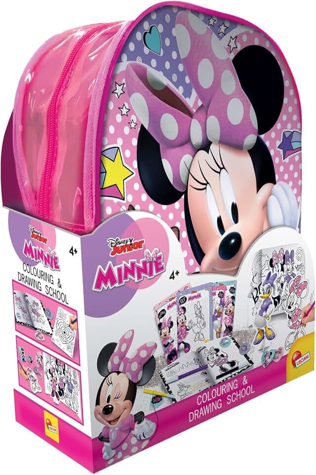 Lisciani – DISNEY JUNIOR - MINNIES Rucksack – Malen und Zeichnen mit Minnie – Für Kinder ab 4 Jahren - Ffördert Kreativität und Fantasie– Kreative Freizeit – Modelle + Filz und Schiefer
