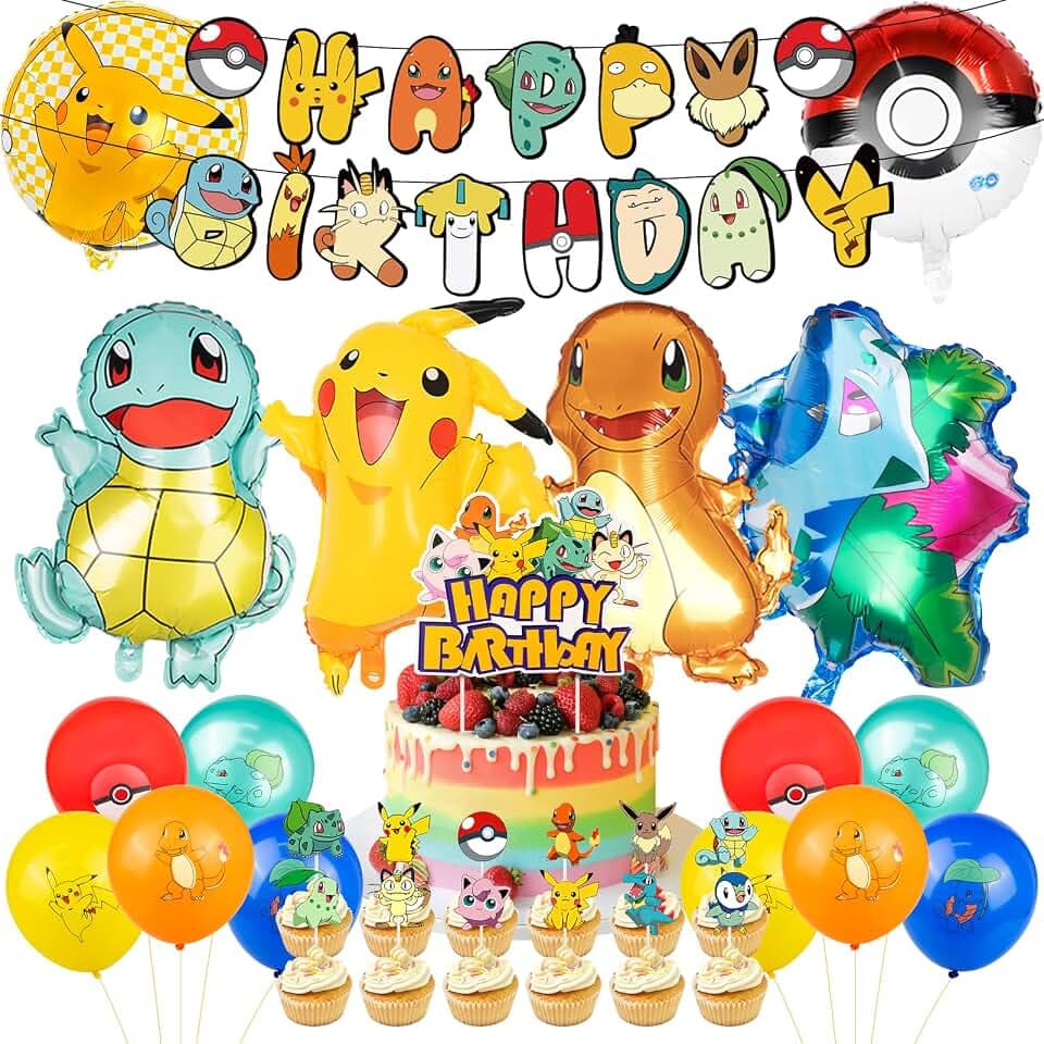 35Pcs Ballons Geburtstagsdeko,Luftballons Geburtstag Party Set