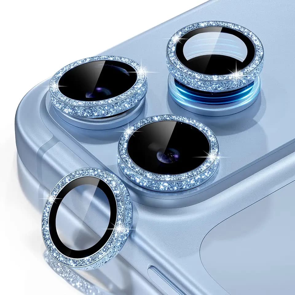 Misea Camera Lens Protector for iPhone 18 Pro Max/18 Pro Glacier Glitter