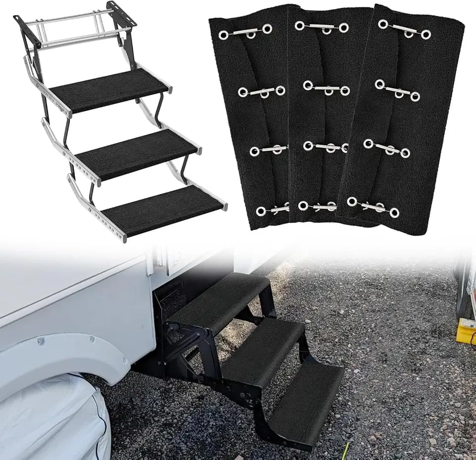 Nilight RV Step Covers 3 Pack 20 inch Fits 8-10" Deep Camper Steps