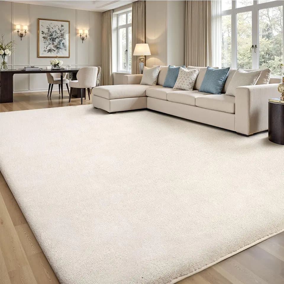 Sour Lemon 5x7 Area Rugs for Living Room Bedroom, Carpet Large Rug Cream