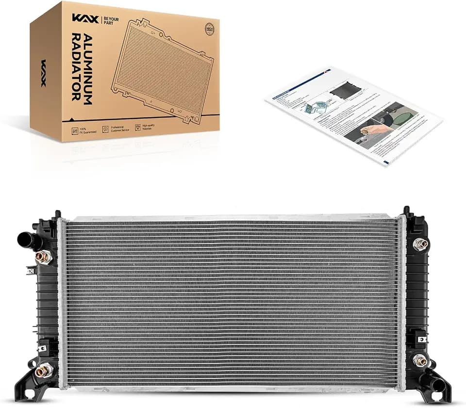 KAX CU13569 Engine Cooling Radiator, Compatible with Escalade, Escalade ESV, Silverado/Sierra 1500, Suburban, Suburban 3500 HD, Tahoe, Yukon, Yukon XL