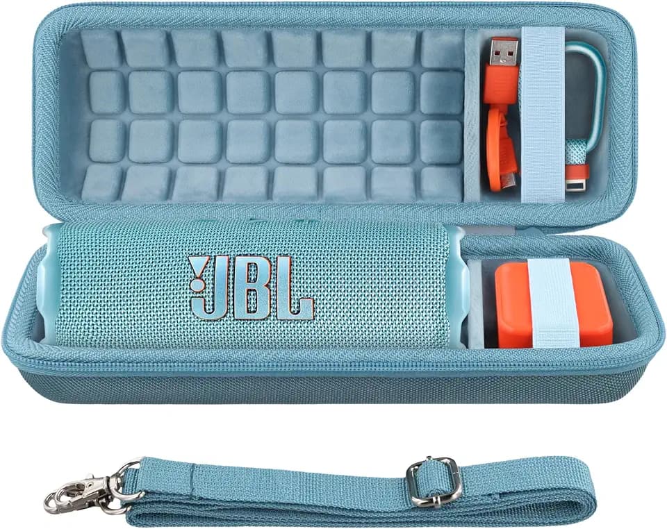 co2CREA Hard Travel Case for JBL Flip 7/6/5/4 Speaker, Teal