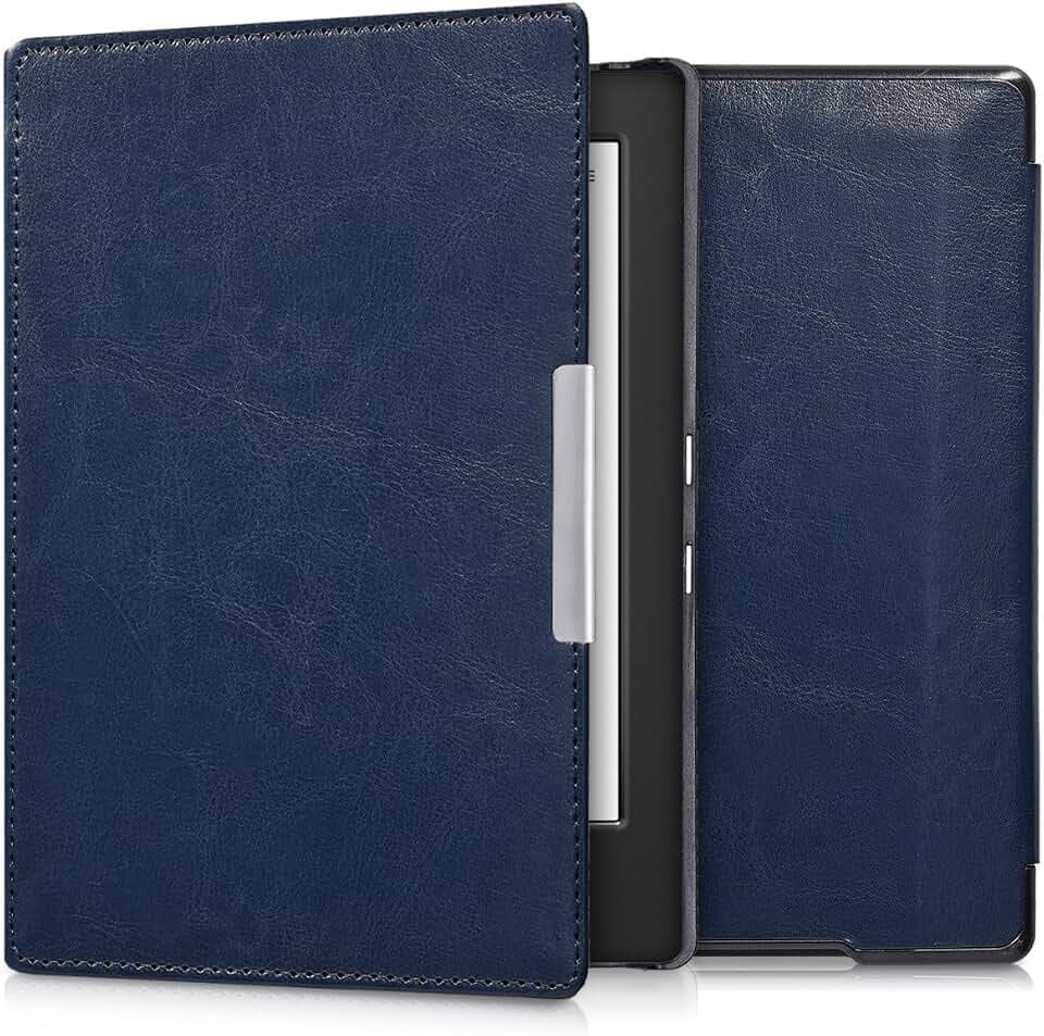 kwmobile Klapphülle kompatibel mit Kobo Aura H2O Edition 1 Hülle - eReader Case aus Kunstleder - Cover - Dunkelblau