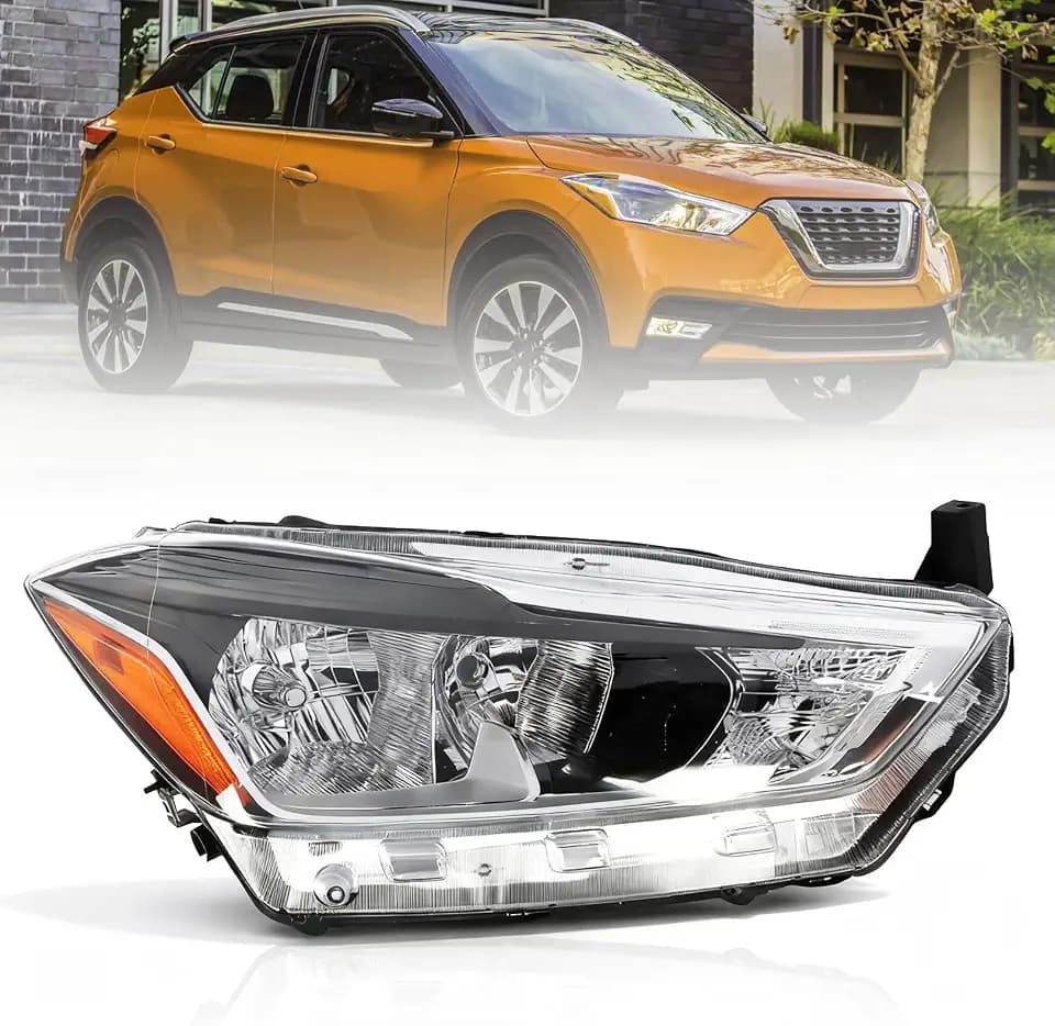 Right Halogen Headlight Compatible with Kicks S/SR 2018 2019 2020