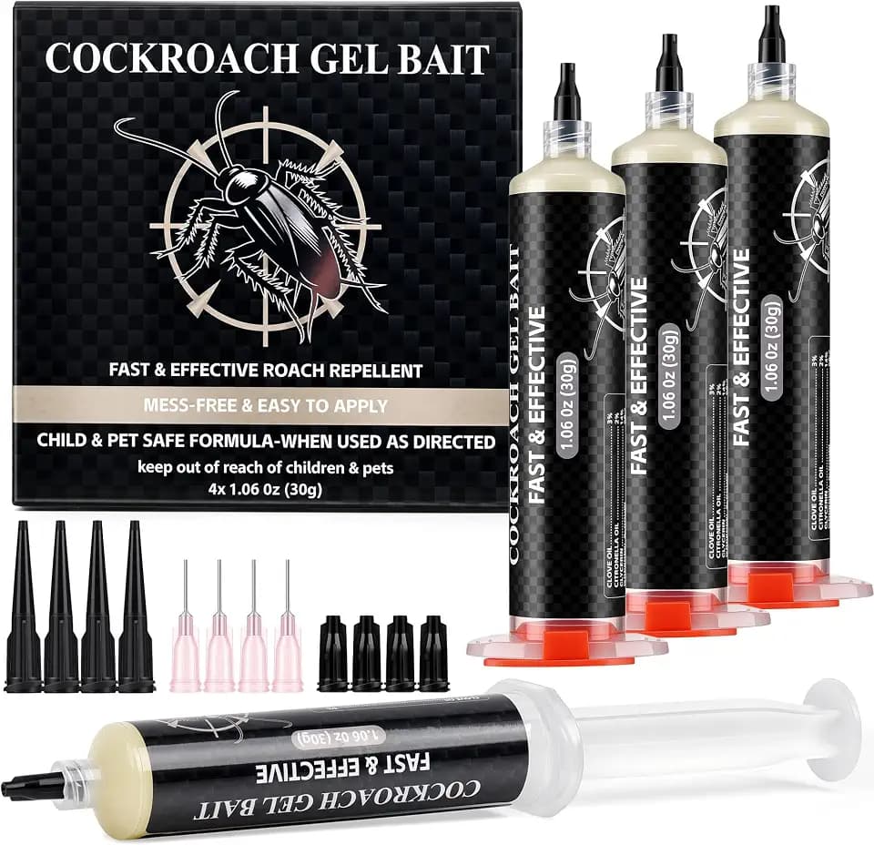 4 Stück 30g Gel-Faller für Kakerlaken, für den Innenbereich Gegen Schaben | für effektive in Innenräumen, Küchen, Badezimmer, Schlafzimmer