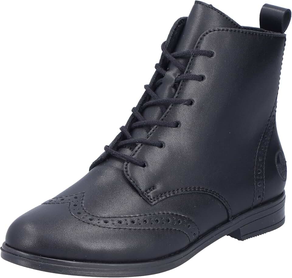 Rieker Damen Schnürstiefel in schwarz