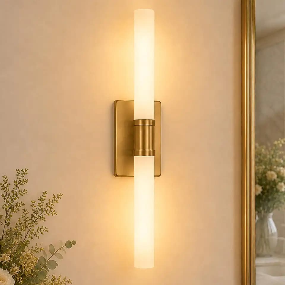 Generation Lighting Keaton Large 2-Light Vanity Light in Satin Brass