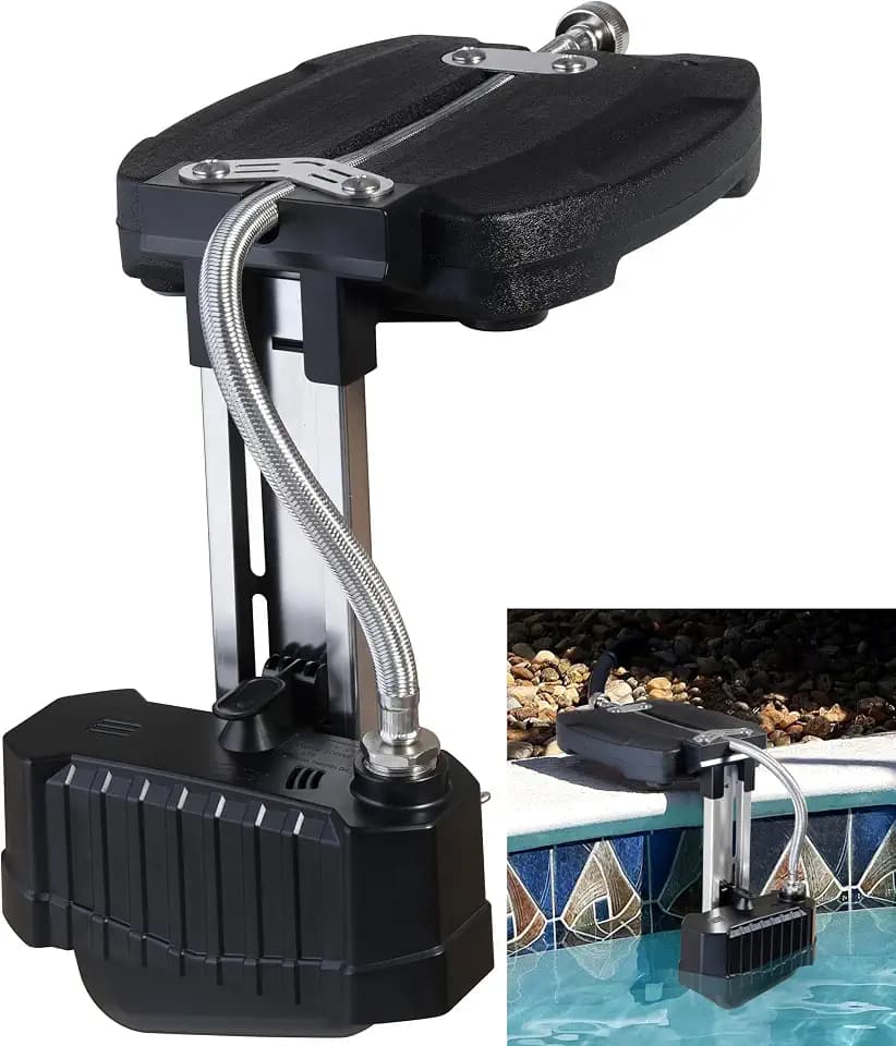 Swimming Pool Water Leveler, Automatic Pool Water Filler, Automatically Maintain Water Levels, Never Over Fills The Pool, Suitable for In ground and Above Ground Pool, Carbon Black
