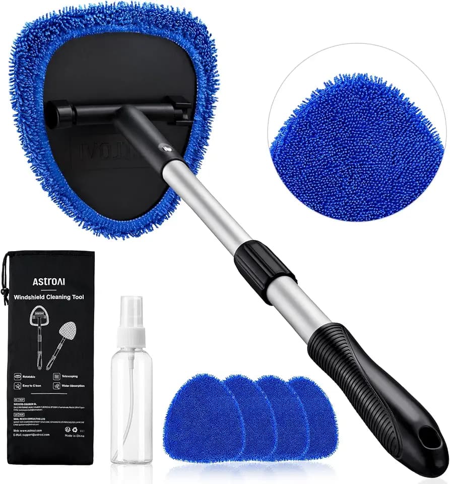 AstroAI 21" Extra-Long Windshield Cleaner Tool & Car Interior Detailing Kit