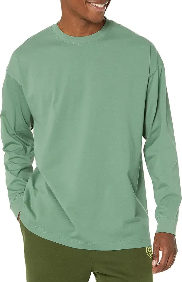 Amazon Essentials Herren Langärmliges T-Shirt In Übergroßer Passform Aus Bio-Baumwolle
