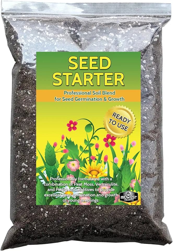 Seed Starter Soil Mix for Germination and Growth, Made in USA, 8 Dry Quarts
