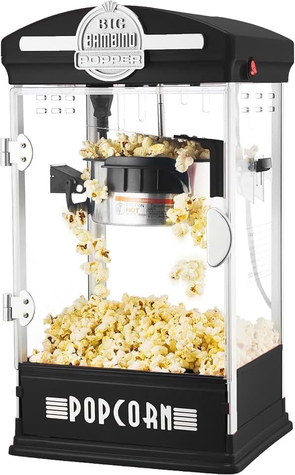 Great Northern Popcorn Big Bambino 4oz Popcorn Machine, Black