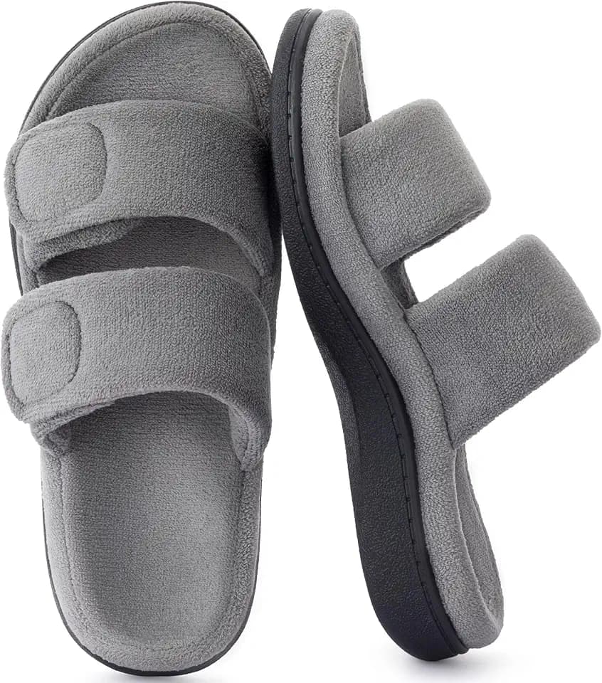 RockDove Womens Dual Strap Adjustable Slide Slipper
