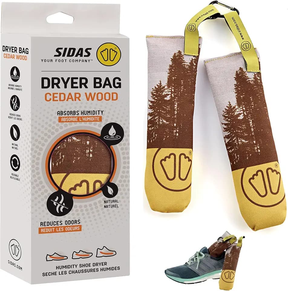 Sidas – Erwachsene Dryer Bag Cedar Wood Absorbiert Feuchtigkeit, Beseitigt schlechte Gerüche, natürlich Schuhtrockner, Wiederverwendbar, gelb, One Size