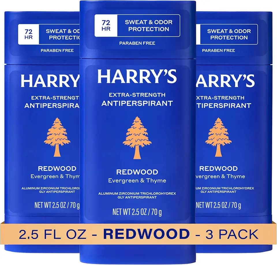 Harry's Extra-Strength Antiperspirant Deodorant - Redwood - 2.5 oz (3 Pack)