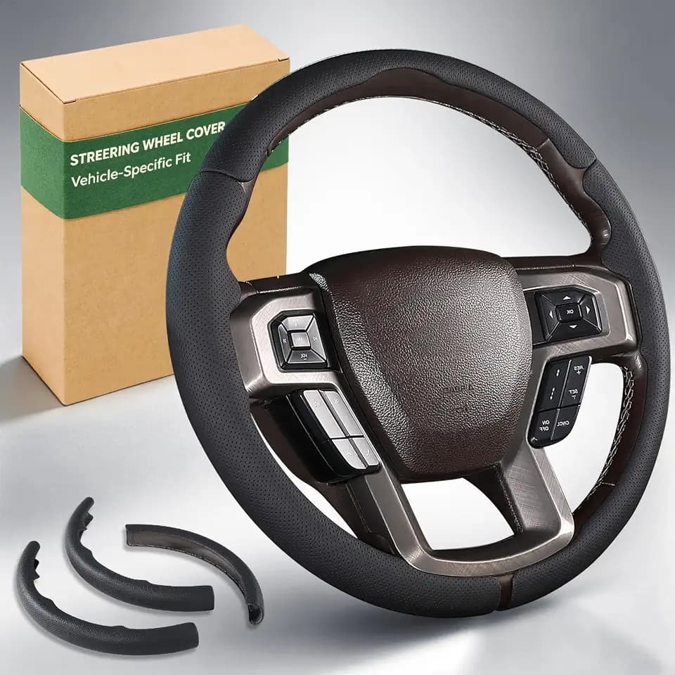 Aimato Customized Car Steering Wheel Cover for Ford F150 2015-2020