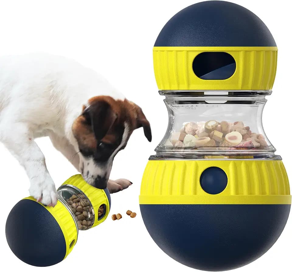 TLKNG Dog Enrichment Toy, Treat Dispenser Ball for Medium/Small Dogs