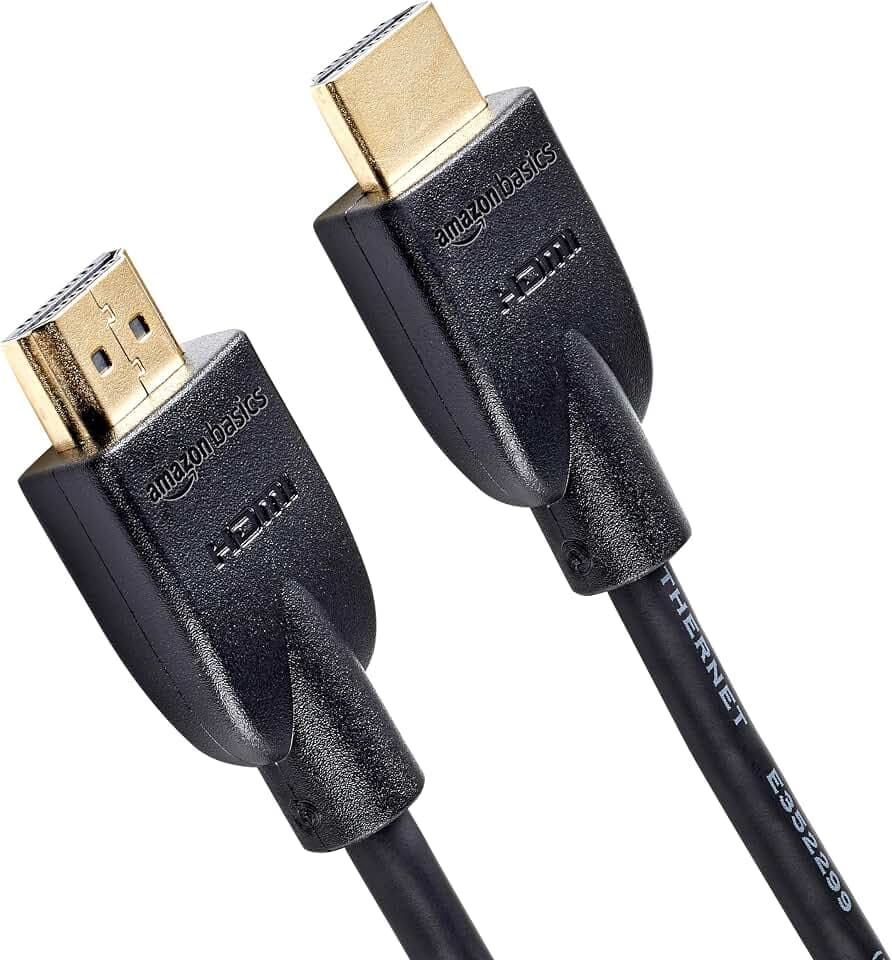 Amazon Basics 4K-HDMI-Kabel, 7.6 m, 18 Gbit/s Highspeed mit Ethernet, 4K@60Hz, 2160p, Schwarz